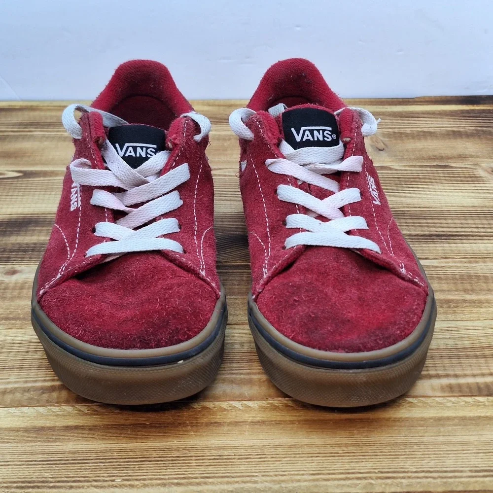 Vans‎ Off The Wall Youth Red Suede Shoes Sneakers 500714 Size US 2.5